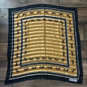 Grace Lisa sheer horse and coach print scarf